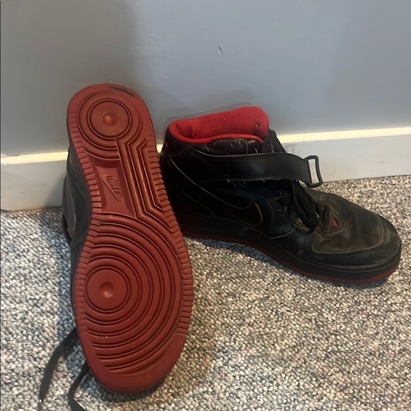 Vintage Black and Red Jordan High Top Sneakers - Picture 3 of 8